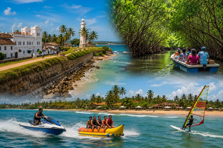 Galle Fort lighthouse, Madu River safari boat ride, and water sports in Bentota, Sri Lanka