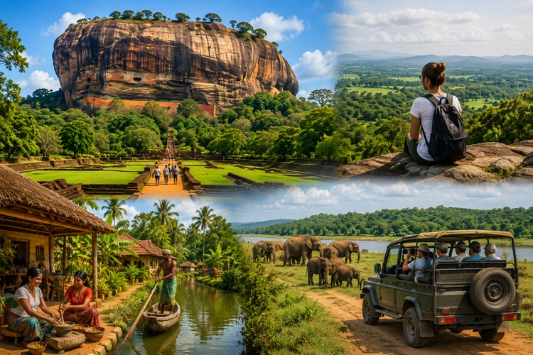Sigiriya Rock Fortress village experience and Minneriya safari in Sri Lanka