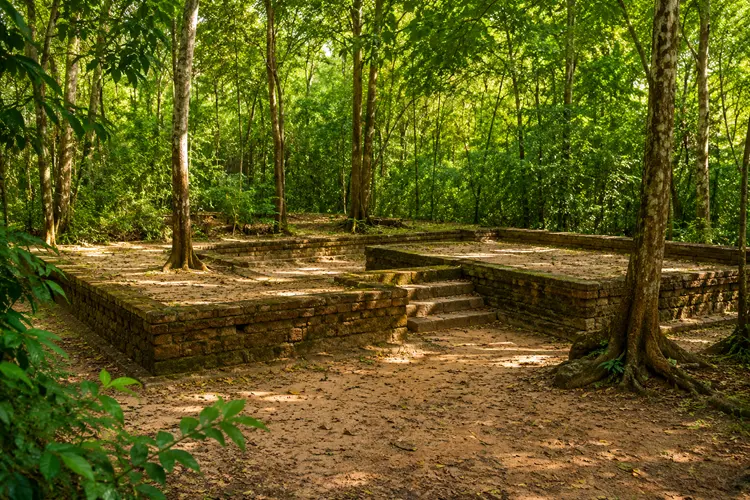 Ancient forest ruins at Sita Kotuwa in Sri Lanka, believed to be one of the earliest places where Sita Devi was kept after being brought to Lanka