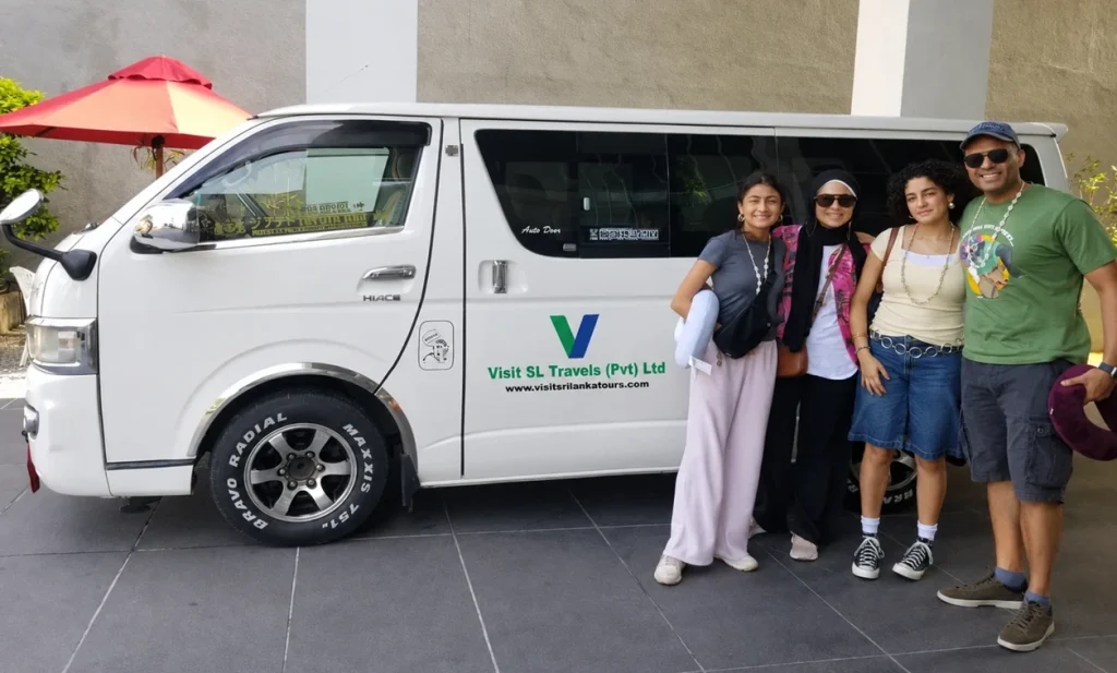 Standard tourist van with private driver for family tours in Sri Lanka